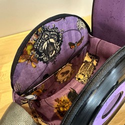 Sac vinyle gothique Corbeau & Roses – fait main | Vinyle-Bag