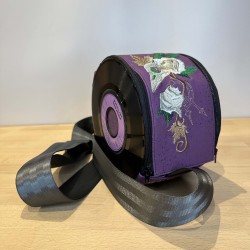 Sac vinyle gothique Corbeau & Roses – fait main | Vinyle-Bag