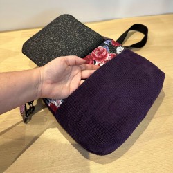 Sac brodé FUCK floral fait main – création artisanale | Vinyle-Bag