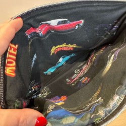 Sac à bandoulière pin-up vintage américaine – fait main | Vinyle-Bag