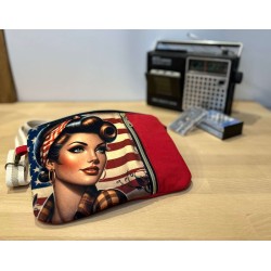 Sac à bandoulière pin-up vintage américaine – fait main | Vinyle-Bag