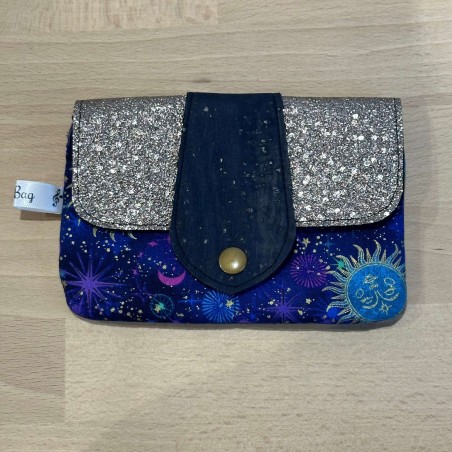 Porte-monnaie Luna Astrale – porte-monnaie céleste fait main | Vinyle-Bag