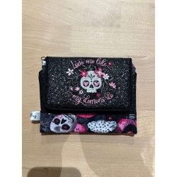 Portefeuille rock femme Skull – Portefeuille compact Vinyle-Bag