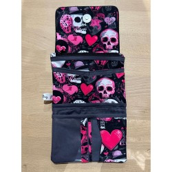 Portefeuille rock femme Skull – Portefeuille compact Vinyle-Bag