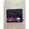 Portefeuille rock femme Skull – Portefeuille compact Vinyle-Bag