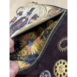 Pochette steampunk victorienne – création artisanale | Vinyle-Bag