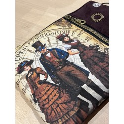 Pochette steampunk victorienne – création artisanale | Vinyle-Bag