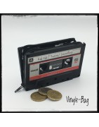 Porte-monnaie cassette audio recyclée – Accessoire vintage Vinyle-Bag