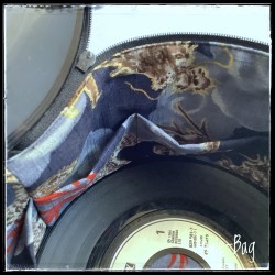 Vanity-case trousse de toilette rangement maquillage en disques vinyles