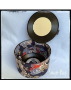 Vanity-case trousse de toilette rangement maquillage en disques vinyles