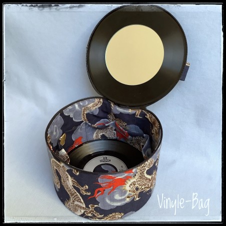 Vanity-case trousse de toilette rangement maquillage en disques vinyles