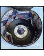 Vanity-case trousse de toilette rangement maquillage en disques vinyles