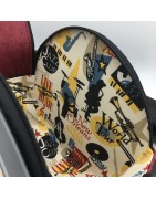 Sac en disques vinyles 45 tours en liège