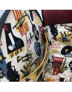 Sac en disques vinyles 45 tours en liège